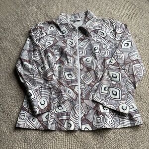 Anne Fontaine Abstract Patterned Blouse